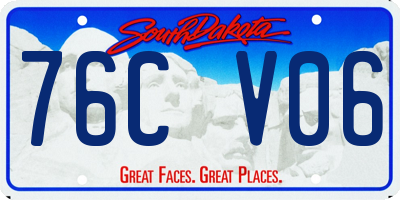 SD license plate 76CV06