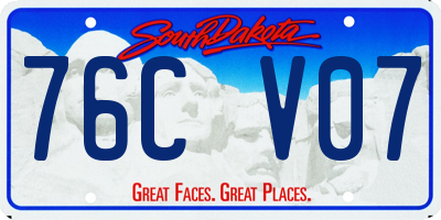 SD license plate 76CV07