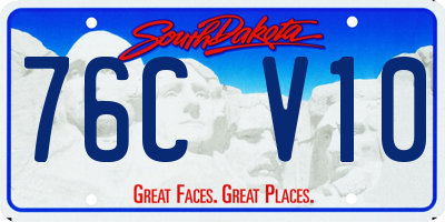 SD license plate 76CV10