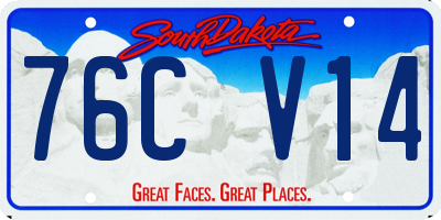 SD license plate 76CV14