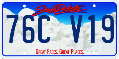 SD license plate 76CV19