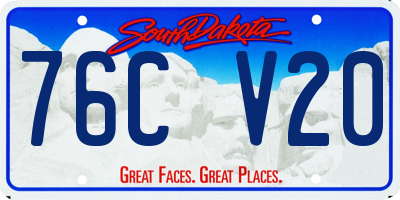 SD license plate 76CV20
