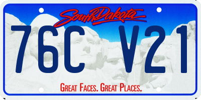 SD license plate 76CV21
