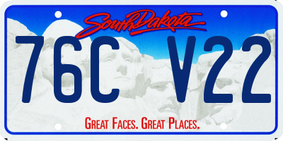 SD license plate 76CV22