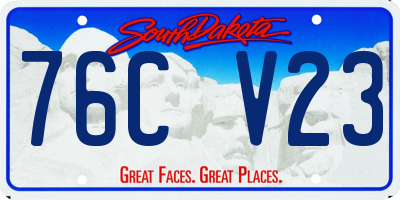 SD license plate 76CV23