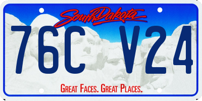 SD license plate 76CV24