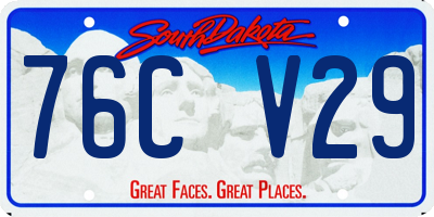 SD license plate 76CV29