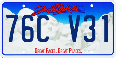 SD license plate 76CV31