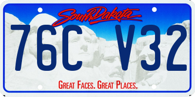 SD license plate 76CV32