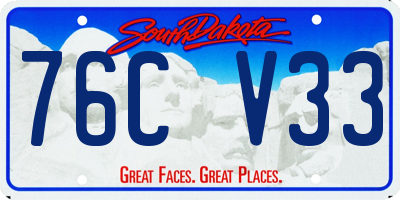 SD license plate 76CV33