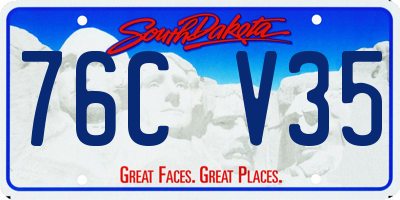 SD license plate 76CV35