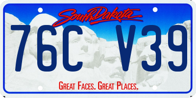 SD license plate 76CV39