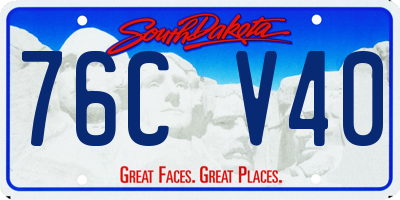 SD license plate 76CV40