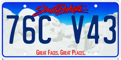 SD license plate 76CV43