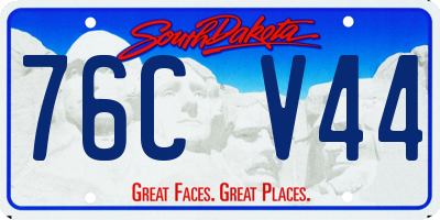 SD license plate 76CV44