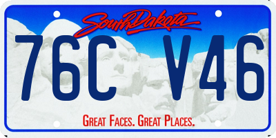 SD license plate 76CV46
