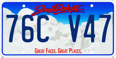 SD license plate 76CV47