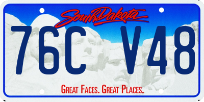 SD license plate 76CV48