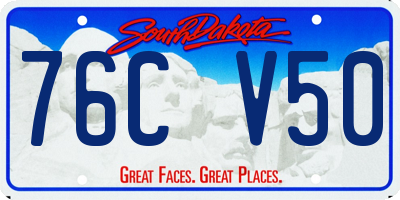 SD license plate 76CV50