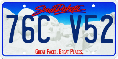 SD license plate 76CV52