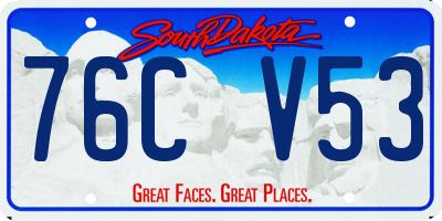 SD license plate 76CV53