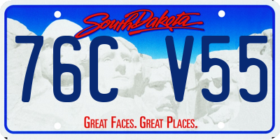 SD license plate 76CV55