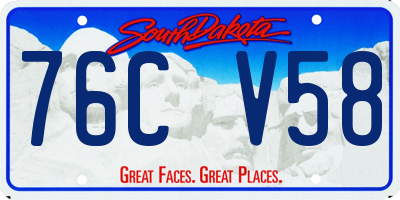 SD license plate 76CV58