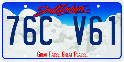 SD license plate 76CV61