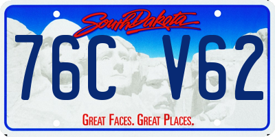 SD license plate 76CV62