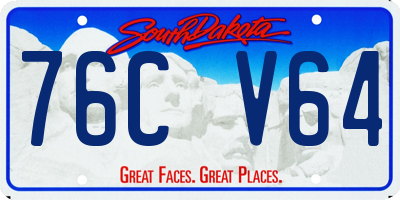 SD license plate 76CV64
