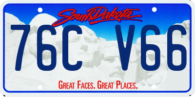 SD license plate 76CV66