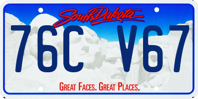 SD license plate 76CV67