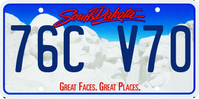 SD license plate 76CV70