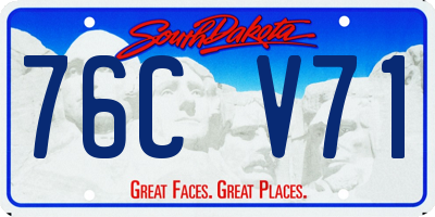SD license plate 76CV71