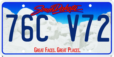 SD license plate 76CV72