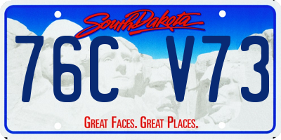 SD license plate 76CV73