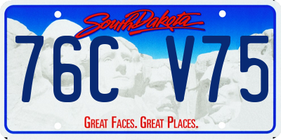 SD license plate 76CV75