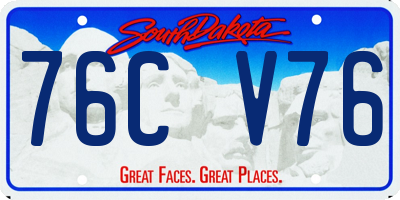 SD license plate 76CV76