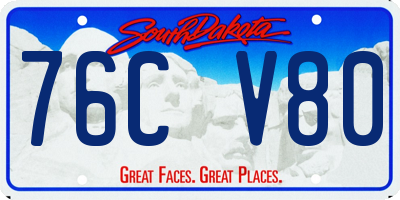SD license plate 76CV80