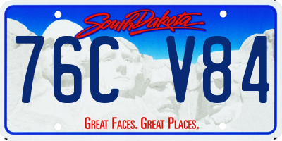SD license plate 76CV84