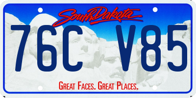 SD license plate 76CV85