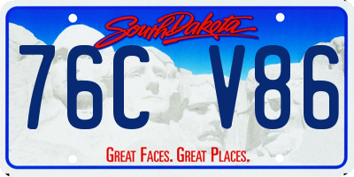 SD license plate 76CV86