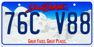 SD license plate 76CV88