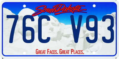 SD license plate 76CV93