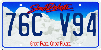 SD license plate 76CV94