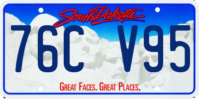 SD license plate 76CV95