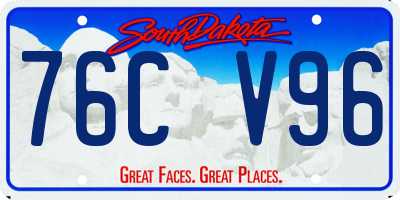 SD license plate 76CV96