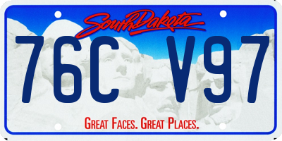 SD license plate 76CV97