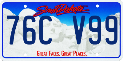 SD license plate 76CV99