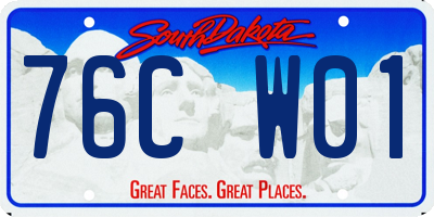 SD license plate 76CW01
